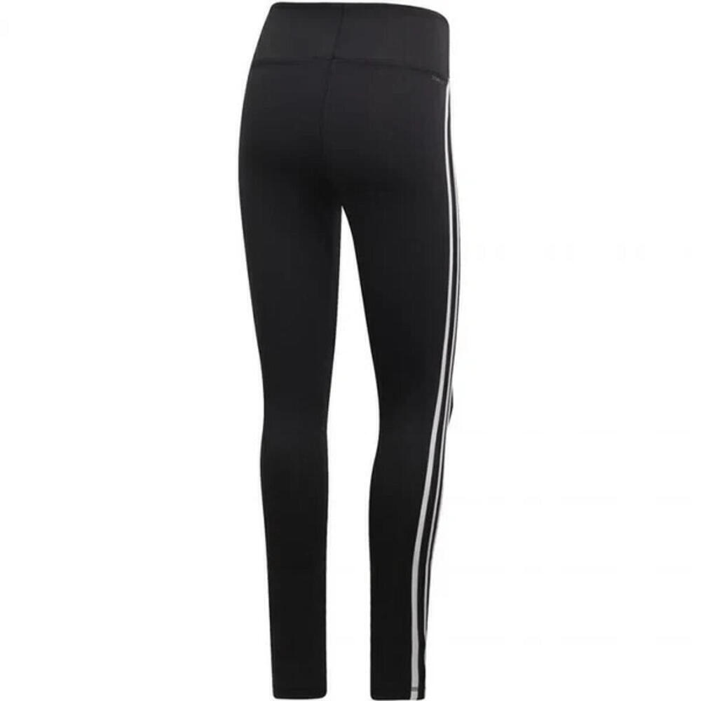 adidas Womens Design 2 Move 3-stripe High-rise Leggings Black/Globlu Size XL - Picture 4 of 10
